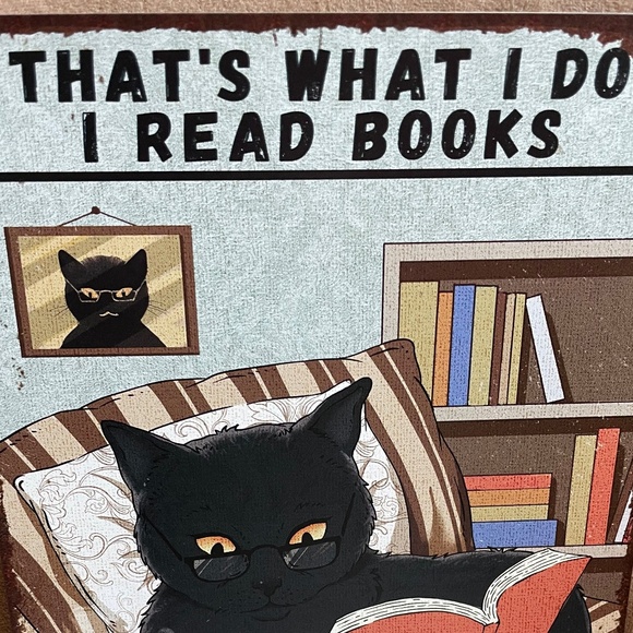 Fun Vintage Look Black Cat Tin Wall Decor - Picture 3 of 6